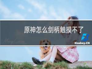 原神怎么剑柄触摸不了