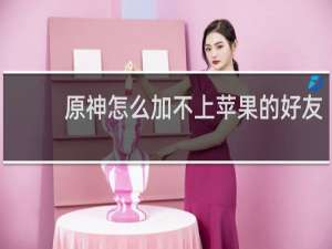 原神怎么加不上苹果的好友