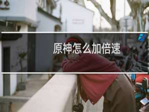 原神怎么加倍速