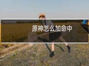 原神怎么加命中