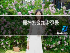 原神怎么加密登录