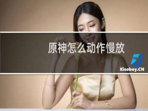 原神怎么动作慢放