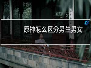 原神怎么区分男生男女