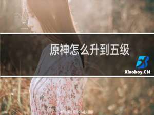 原神怎么升到五级