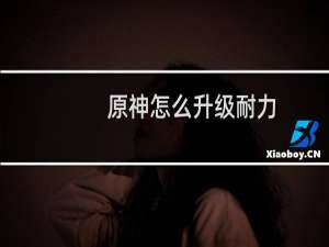 原神怎么升级耐力