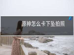 原神怎么卡下坠拍照
