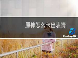 原神怎么卡出表情