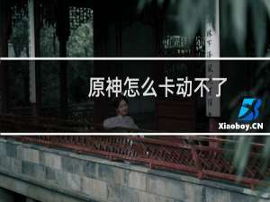 原神怎么卡动不了