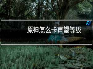 原神怎么卡声望等级