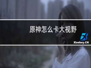 原神怎么卡大视野