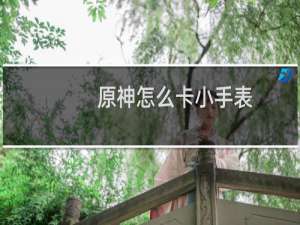 原神怎么卡小手表