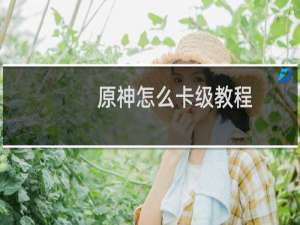 原神怎么卡级教程