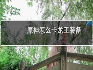 原神怎么卡龙王装备