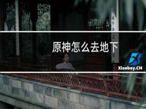 原神怎么去地下
