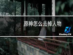 原神怎么去掉人物
