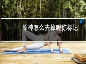 原神怎么去掉昵称标记