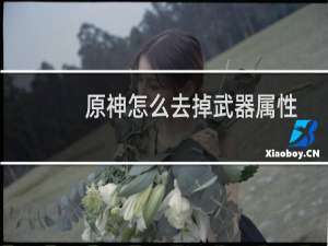 原神怎么去掉武器属性