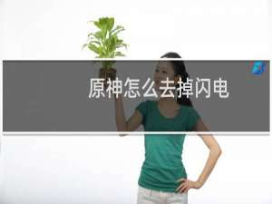 原神怎么去掉闪电