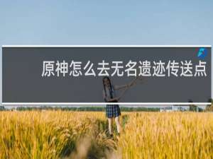 原神怎么去无名遗迹传送点
