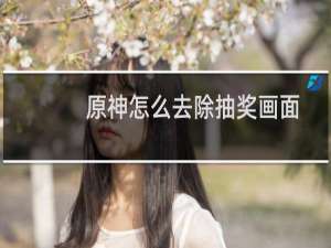 原神怎么去除抽奖画面
