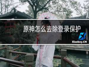原神怎么去除登录保护
