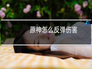 原神怎么反弹伤害