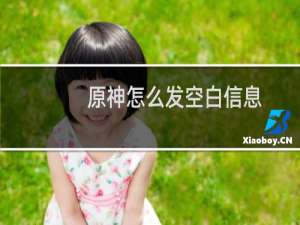 原神怎么发空白信息