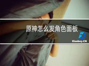 原神怎么发角色面板