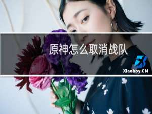 原神怎么取消战队