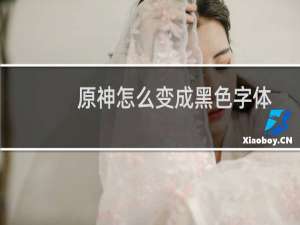 原神怎么变成黑色字体