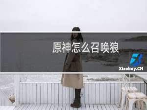 原神怎么召唤狼
