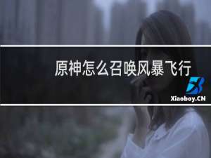 原神怎么召唤风暴飞行