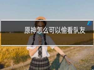 原神怎么可以偷看队友