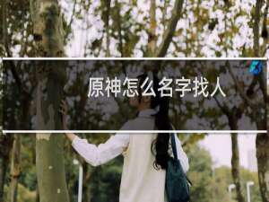 原神怎么名字找人
