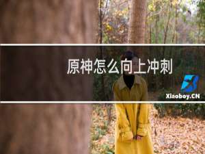原神怎么向上冲刺