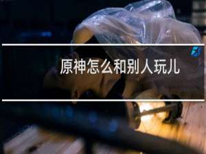 原神怎么和别人玩儿