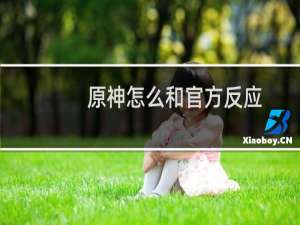 原神怎么和官方反应