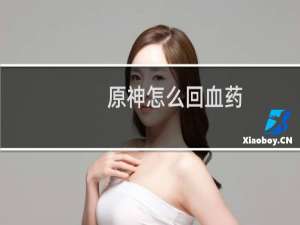 原神怎么回血药
