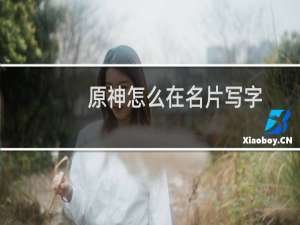 原神怎么在名片写字