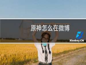 原神怎么在微博