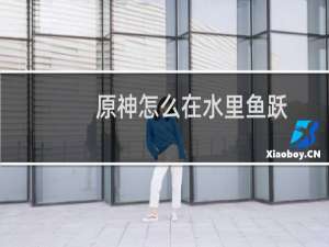 原神怎么在水里鱼跃