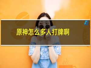 原神怎么多人打牌啊