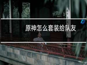 原神怎么套装给队友