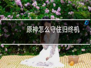 原神怎么守住归终机