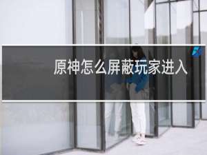 原神怎么屏蔽玩家进入
