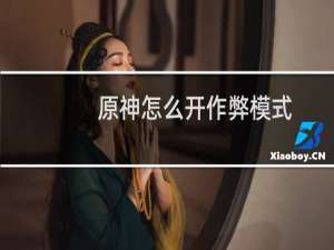原神怎么开作弊模式