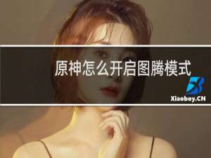 原神怎么开启图腾模式