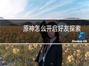 原神怎么开启好友探索