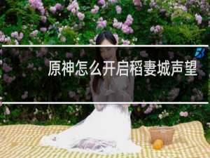 原神怎么开启稻妻城声望