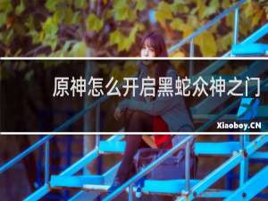 原神怎么开启黑蛇众神之门